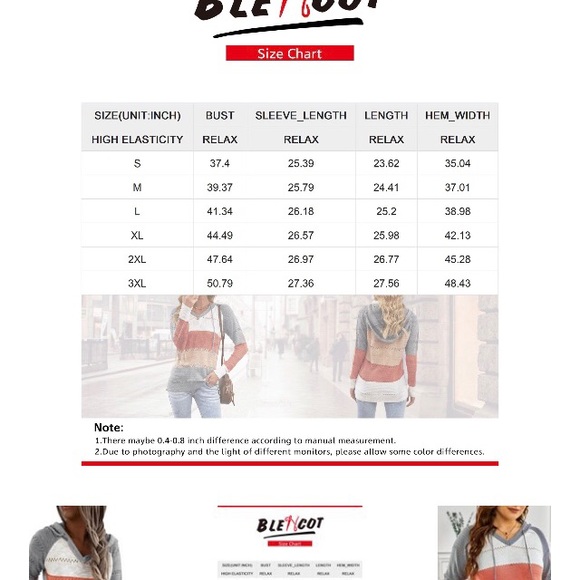 Blencot Lightweight Hooded Sweater Medium White Gray Orange EUC - Picture 5 of 5